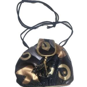 Rare Find Vintage 80s Nas Bag Cross Body Patchwork Boho Bag Purse